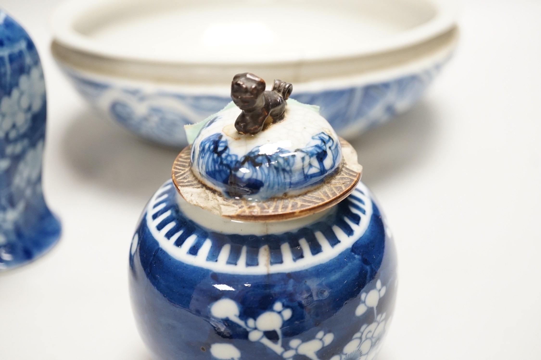 A collection of Chinese blue and white ceramics